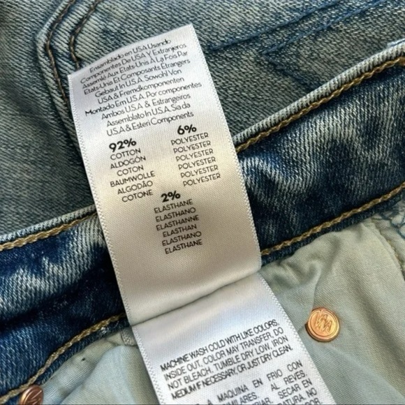 MOTHER DENIM THE RASCAL ANKLE FRAY JEANS BONFIRE LIGHTING sz 27 - Picture 5 of 10